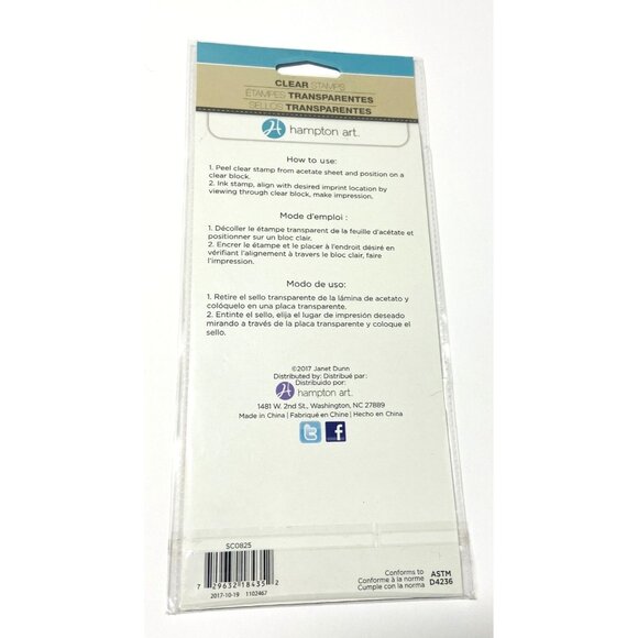 Hampton Art Clear Stamps Love Queen Hello Enjoy Tulip Bird Pocket Watch Spoon - Picture 2 of 2